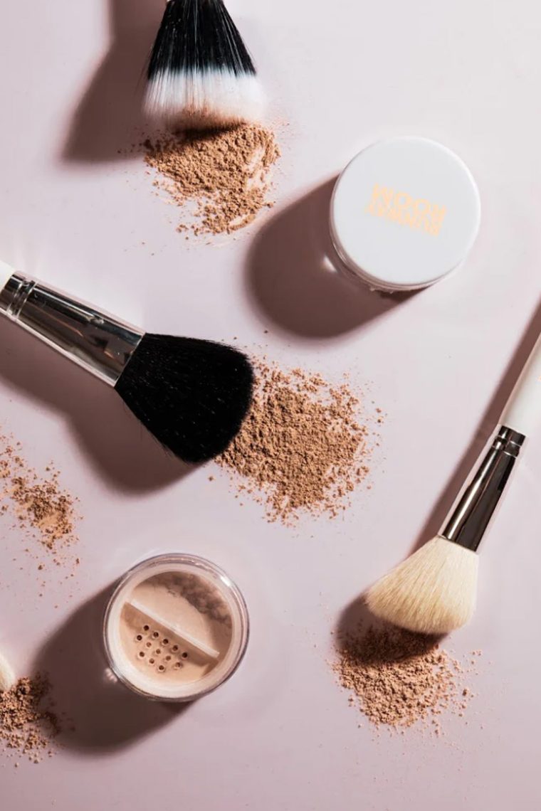 runway room makeup brushes foundation powder