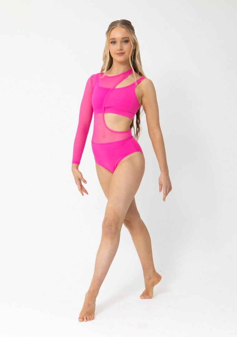 Tammy leotard in hot pink lyrical costume